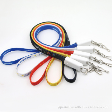 Yijiashishang Wholesale High Quality 3 in 1 Lanyards usb charging cable With Logo Custom Free Sample ID Card Lanyard For Sale